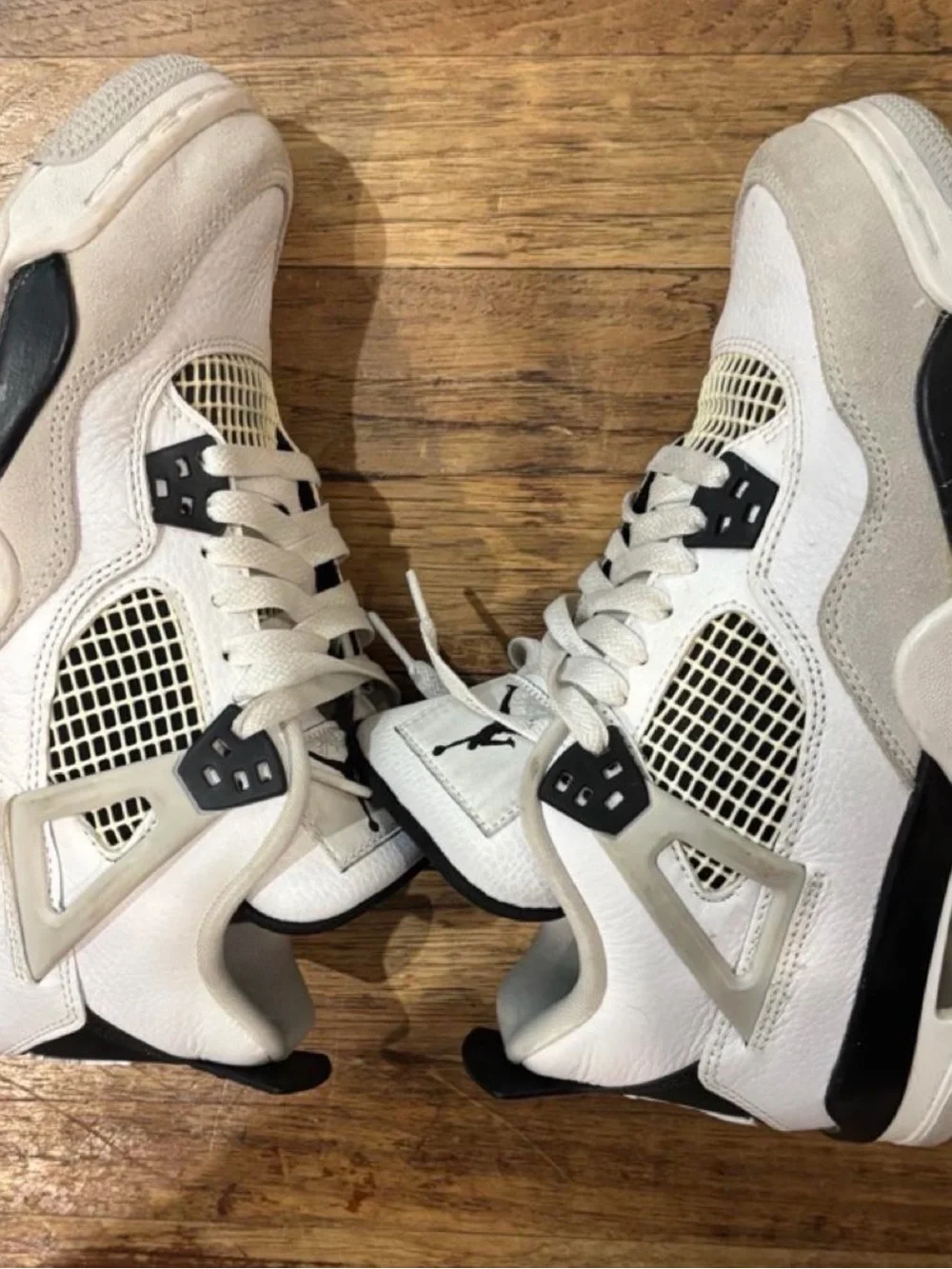 Jordan White and Gray Retro Basketball Sneakers